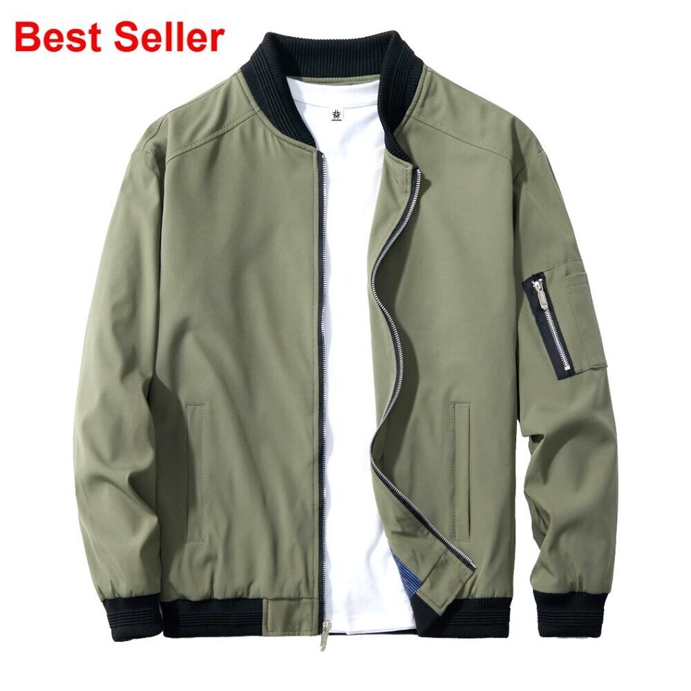 Slim Fit Lightweight Bomber Jacket for Casual Sportswear